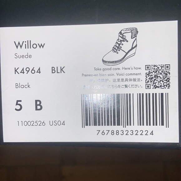 Kate Spade Willow Wedge Lace Up Shearling Booties in Black Size 5 NEW in Box - Picture 8 of 8